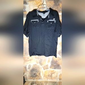 Hard edge Polo black shirt